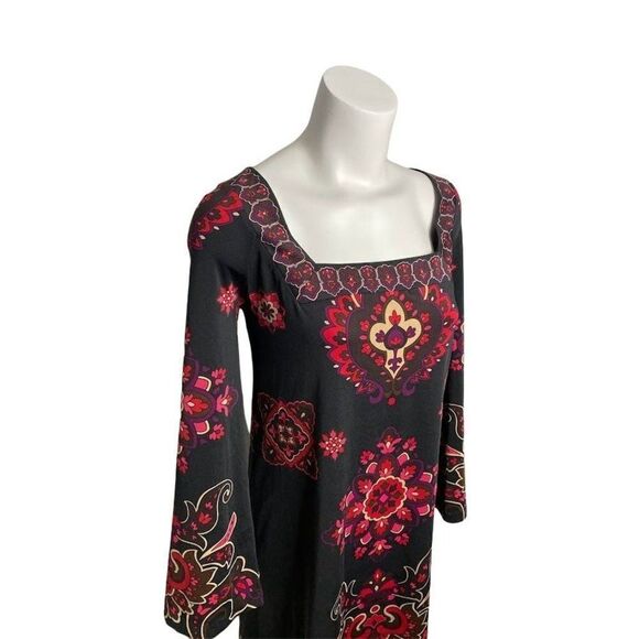INC International Concepts Black Red Slinky Dress Medium - Picture 2 of 8